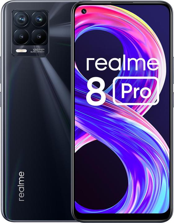 Produktbild realme 8 Pro (8GB) (128 GB, Punk Black, 6.43", Dual SIM, 108 Mpx, 4G)