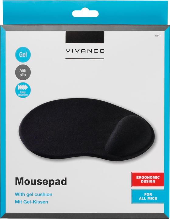 Actual product image Vivanco Gel mouse pad, black