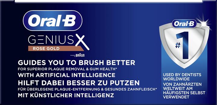 Actual product image Oral-B Genius X Electric Toothbrush Rose Gold (Oscillating toothbrush)