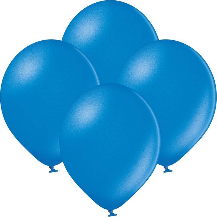 Actual product image bonacker ballonversand Metallic blue balloons - premium quality made from natural rubber