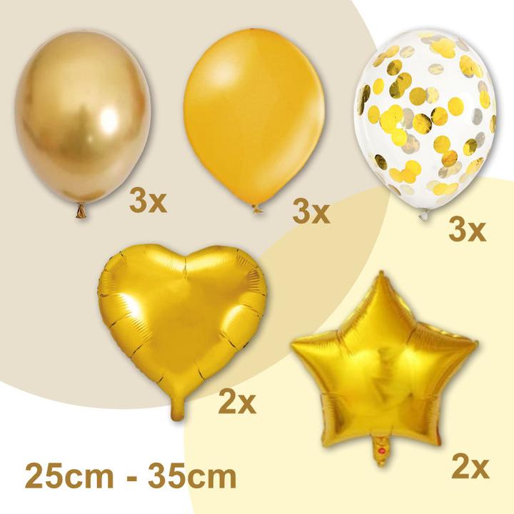 Image du produit Hermex Set de ballons de fête Combinaison de ballons d'anniversaire Ballon en plastique (13 x)