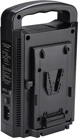 Acconic Chargeur double monture V pour Sony BP-95W BP-GL65 BP-190WS avec câble XLR 4 broches