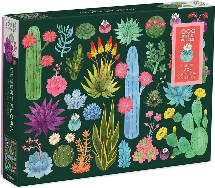 Abrams & Chronicle Desert Flora 1000 Piece Puzzle with Shaped Pieces (1000 pieces)