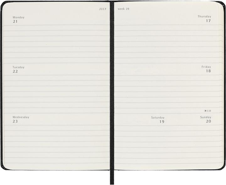 Produktbild Moleskine Wochenkalender (A6, Pocket, Englisch)