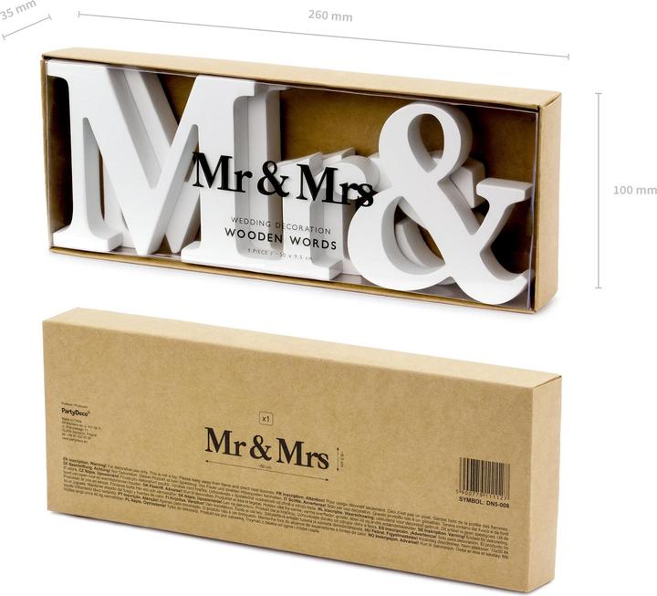 Produktbild Partydeco Mr & Mrs