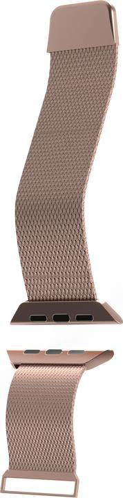 Actual product image Puro Milanese Magnetic Band - Pasek ze stali nierdzewnej do Apple Watch 38/40/41 mm (różowe złoto) (38 mm, 40 mm, 41 mm, Stainless steel)