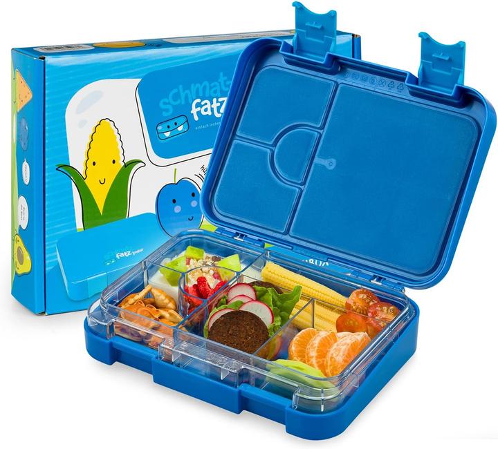 Image du produit Schmatzfatz Junior boîte à pain, bleu girafe