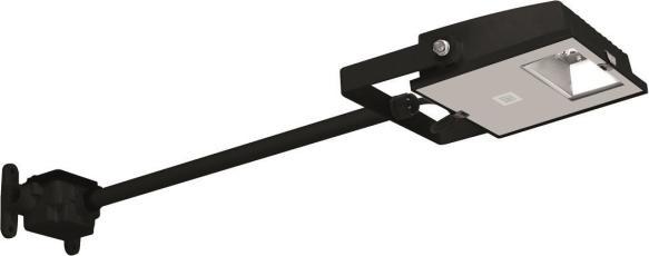 Spittler LED-Fluter Guell Zero Kit 06124980 15W 1480lm 4K symm. m.Ausleger 0,5m sw (1480 lm, IP66)