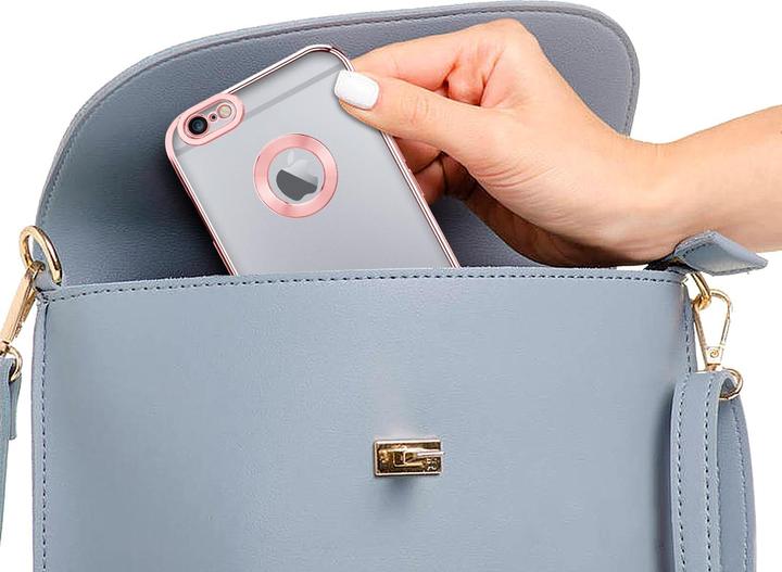 Actual product image Cadorabo TPU Chrome case with camera protection for Apple iPhone 6 / 6S (Apple iPhone 6)