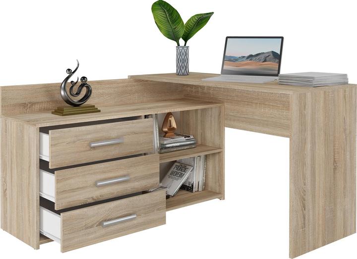 Immagine prodotto Topeshop Biurko narożne + komoda DANY 120x50xH76 sonoma (50 x 120 x 76 cm)