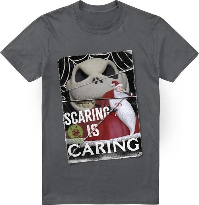 Actual product image The Nightmare Before Christmas Mens Scaring Is Caring T-Shirt (M)