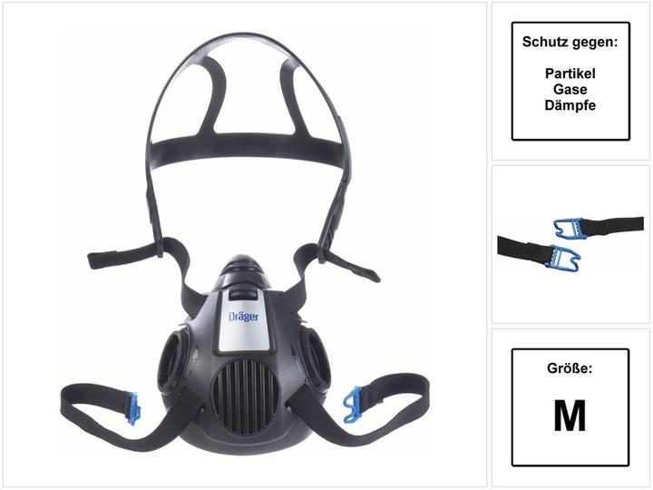 Produktbild Dräger X-plore 3500 M Atemschutz Maske Halbmaske für Bajonettfilter Grösse M - ohne Filter (Keine offizielle Schutzklasse, 1 x)