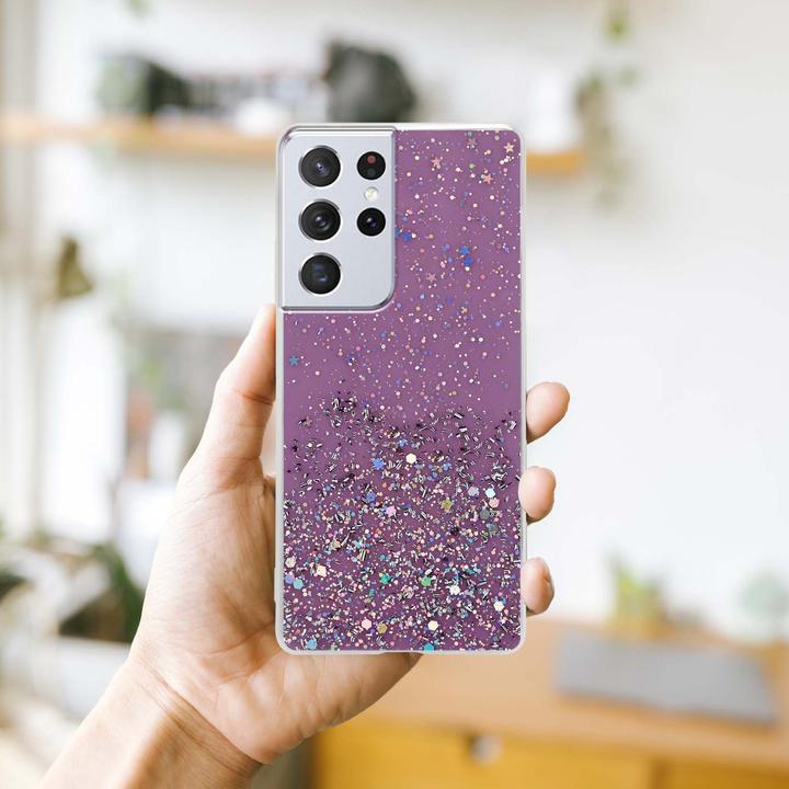 Actual product image Cadorabo TPU cover sparkling glitter (Samsung Galaxy S21 Ultra)