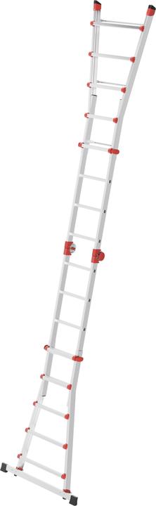 Actual product image Hailo M80, Aluminium-Multifunktionsleiter, 4x5 Sprossen (Working platform, 141 cm)