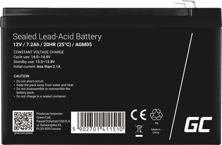 Image du produit GreenCell AGM05 (12 V, 7.20 Ah)