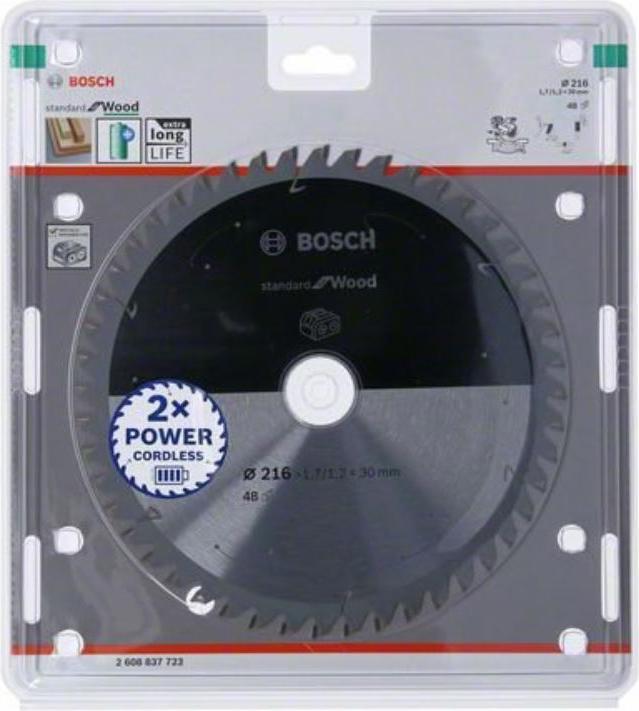 Productafbeelding Bosch Professional Zubehör Cirkelzaagblad Standaard voor hout, 216 x 1,7/1,2 x 30, 48 tanden