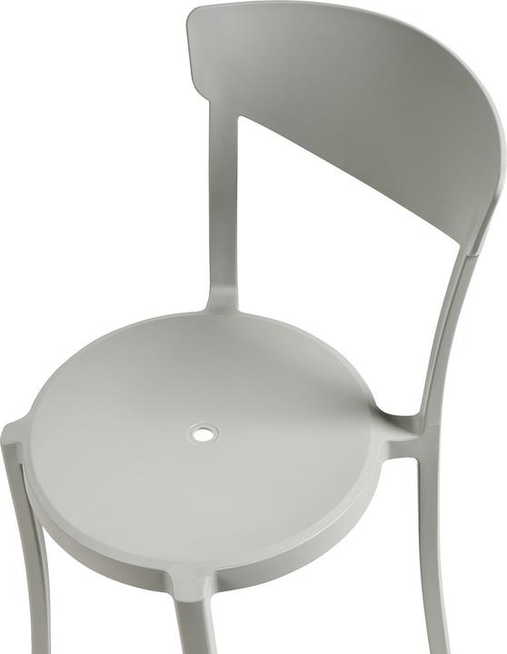 Immagine prodotto Beliani Sedia da pranzo in plastica grigio chiaro Set di 8 VIESTE