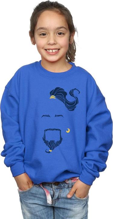 Produktbild Disney Mädchen Aladdin Film Genie Blaues Gesicht Sweatshirt (140, 146)