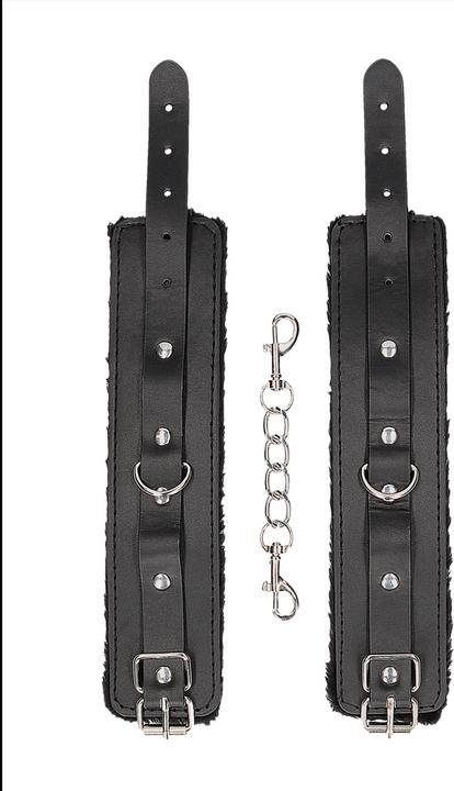 Image du produit Ouch! Plush Bonded Leather Hand Cuffs - With Adjustable Straps