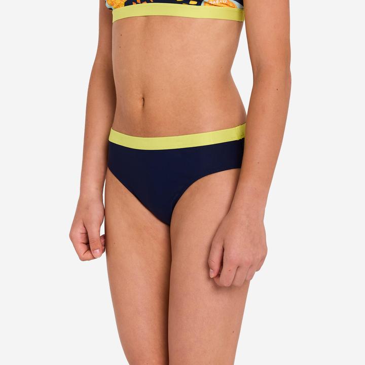 Produktbild Nabaiji Sportbikini Hose Mädchen - 100 Vega schwarz/grün (122)