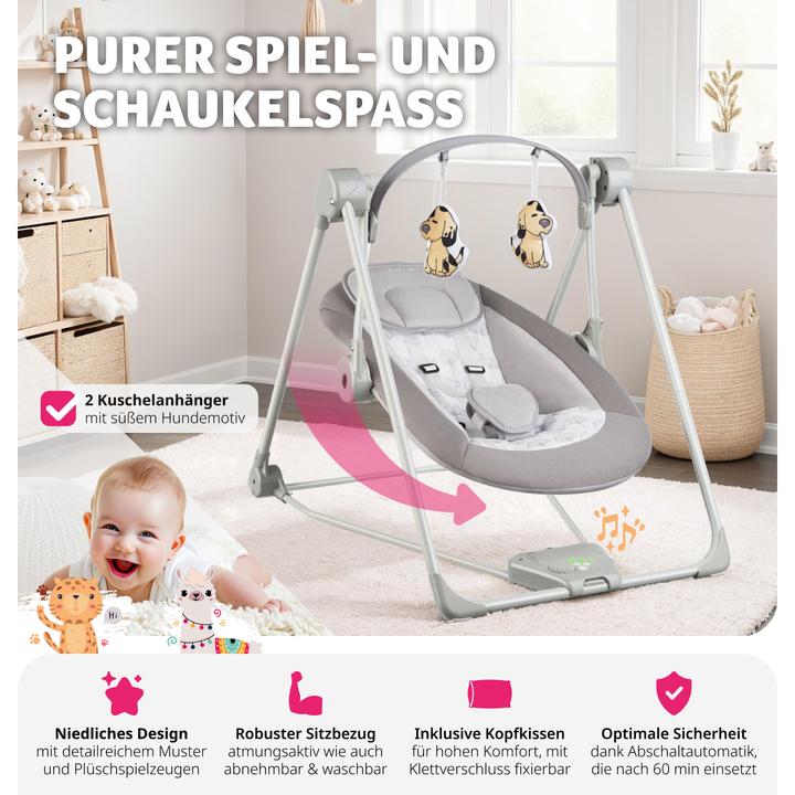 Image du produit tectake Babyschaukel Dogs