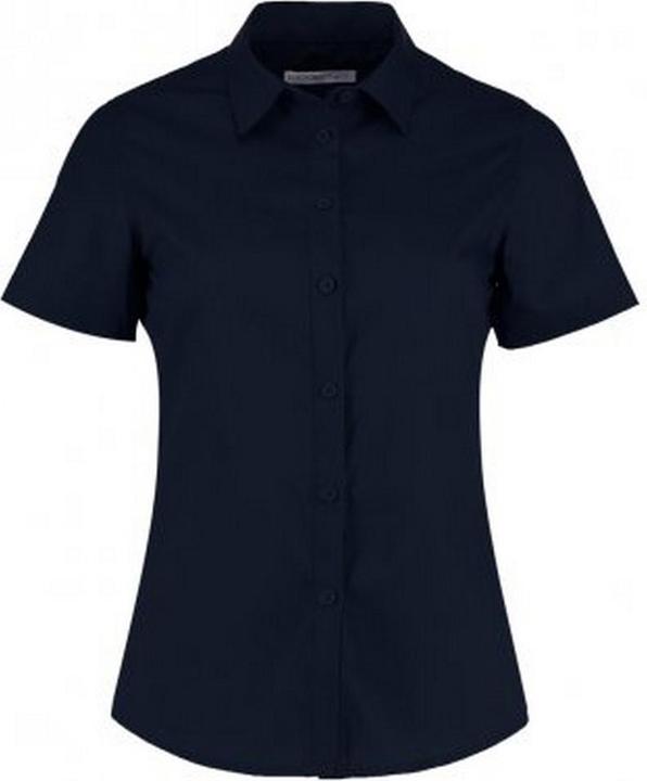 Kustom Kit Kurzarm taillierte Poplin Bluse