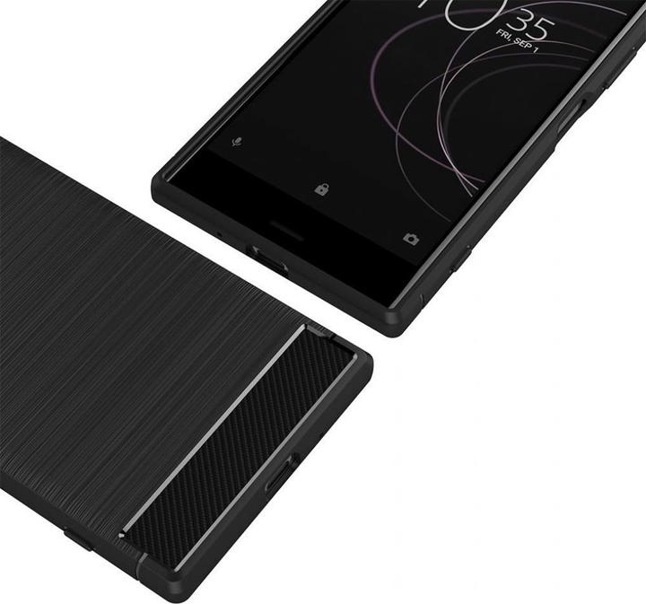 Produktbild Screenguard Sony Xperia XZ1 Hülle Carbon Brushed Soft TPU (Sony Xperia XZ1)