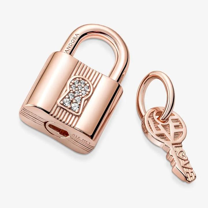 Produktbild Pandora Schloss & Schlüssel Rose Charms/Beads (Rosévergoldet, Metalllegierung)