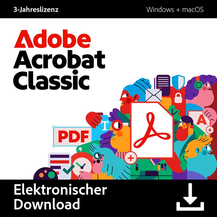 Actual product image Adobe Acrobat Classic 3 years Download Code (1 User, 1 Devices/Users, 36 months)