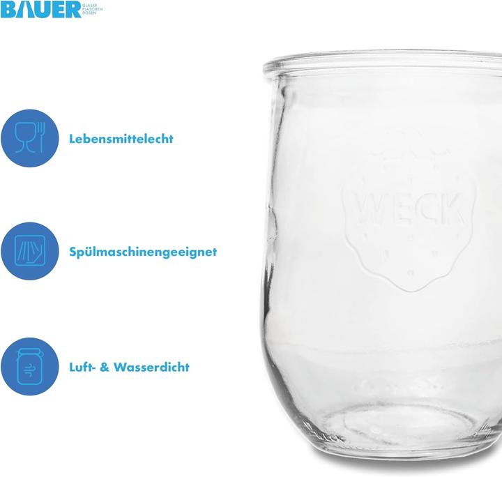 Immagine prodotto Flaschenbauer.de Set di 12 barattoli per conserve da 1 litro (12 pz., 1 l)