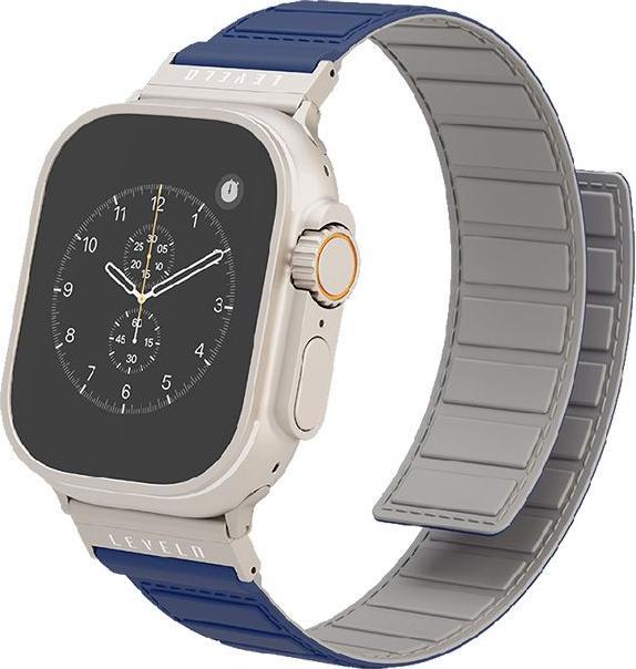 Immagine prodotto Levelo Fascia magnetica Vogue per Apple Watch 45/44/42MM (44 mm, 45 mm, 42 mm, Silicone)