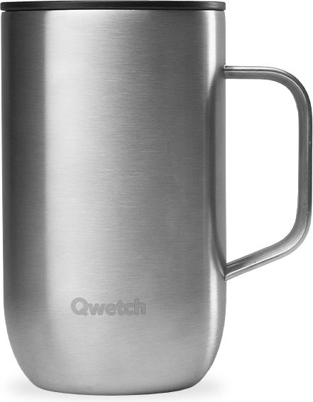 Qwetch Stainless steel mug - Brushed stainless steel - 470ml (0.47 l)
