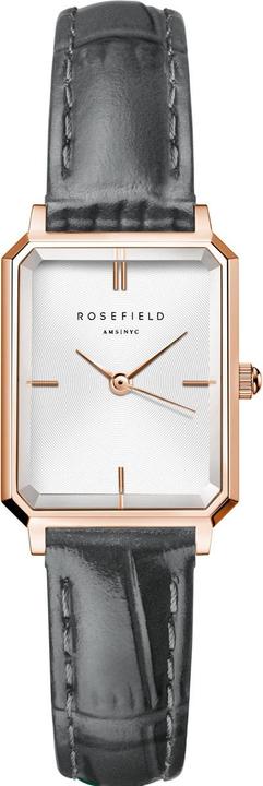 Image du produit Rosefield Montre Octagon XS White Grey Leather Rose Gold