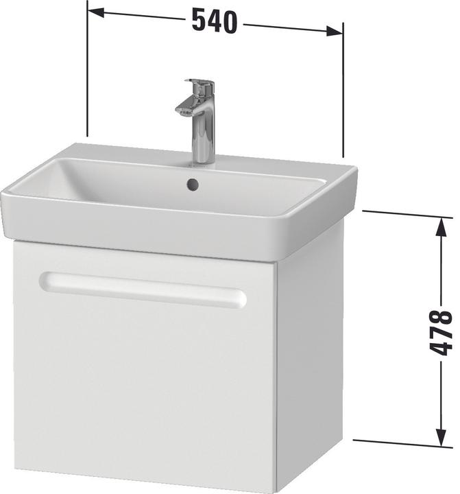 Actual product image Duravit No.1 vanity unit, 1 drawer, 540x426x478mm