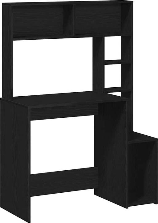 Actual product image VidaXL Desk with shelf black 100x45x140 cm wood-based office desk (100 x 45 x 140 cm)