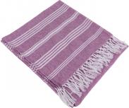 Actual product image Ootb White/purple fouta hammam towel (for sauna & b (80 x 170 cm)