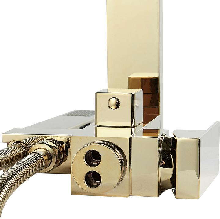 Image du produit Beliani Mélangeur bain-douche sur pied or brillant 120 cm DELLA