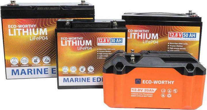 Immagine prodotto Eco-Worthy Marine Lithium-Batterie LiFePO4 12V (12 V, 20 Ah)