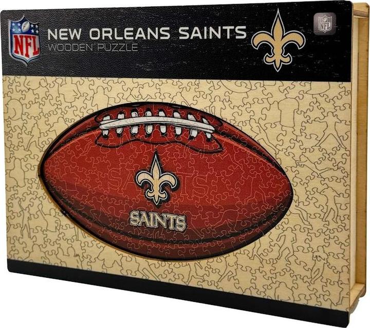 Actual product image Iconic NFL - New Orleans Saints– Football with Logo - Wooden Puzzle Size L (500 pieces) (500 pieces)