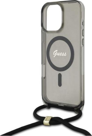 Image du produit Guess GUHMP16XHCTSGNSK iPhone 16 Pro Max 6.9" czarny/black hardcase Crossbody Cord Script MagSafe