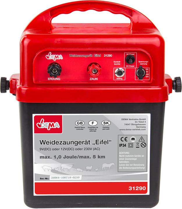 Image du produit Dema Electrificateur Electrificateur Eifel 9/12/230 Volt max 5km