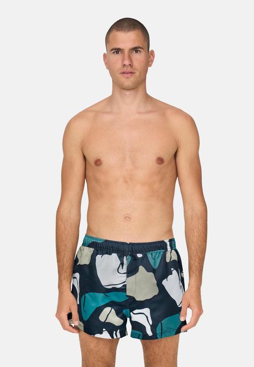 Actual product image Only & Sons Onstodd Swim Shortest Abstract Aop 6142 (S)