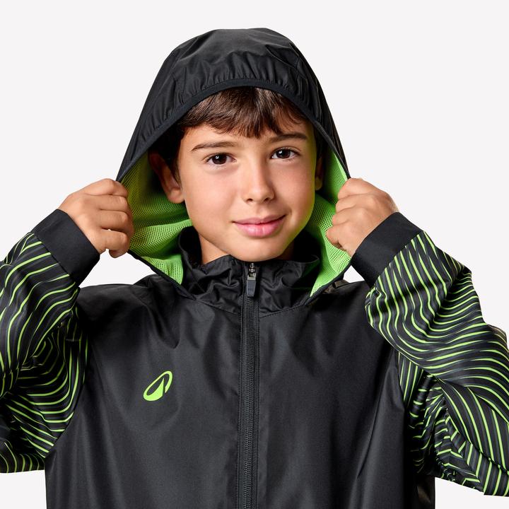 Immagine prodotto Kipsta Kinder Fussball Regenjacke - VIRALTO Wavy schwarz/neongelb (12, 13, 14)