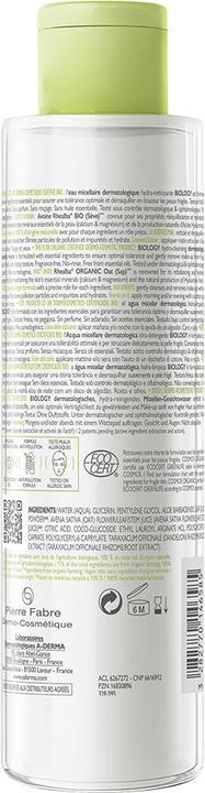 Nährwerte und Zutaten A-Derma BIOLOGY Mizellen Reiniungslotion Lot (Reinigungsmilch, 200 ml)