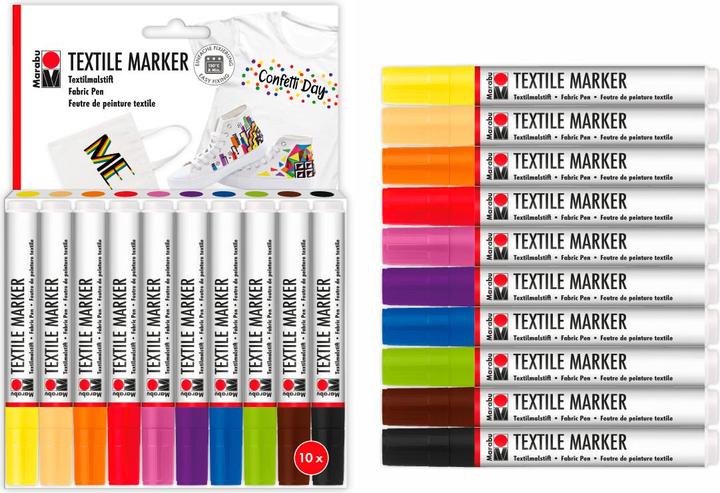 Actual product image Magni Marabu Textile Marker 3mm 10 pieces (Multinational, 3 mm, 10 x)