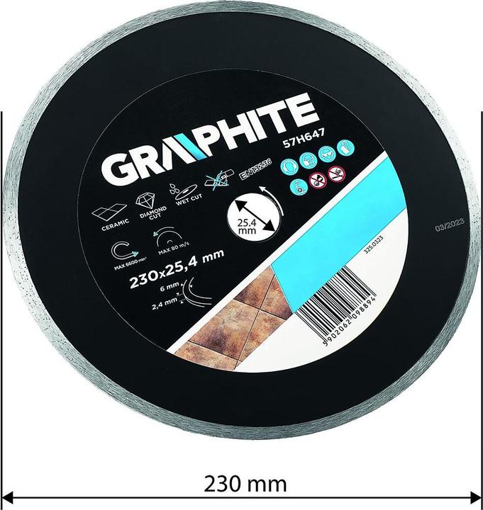 Immagine prodotto Graphite Lama diamantata 230 x 25,4 mm solida per 59G891