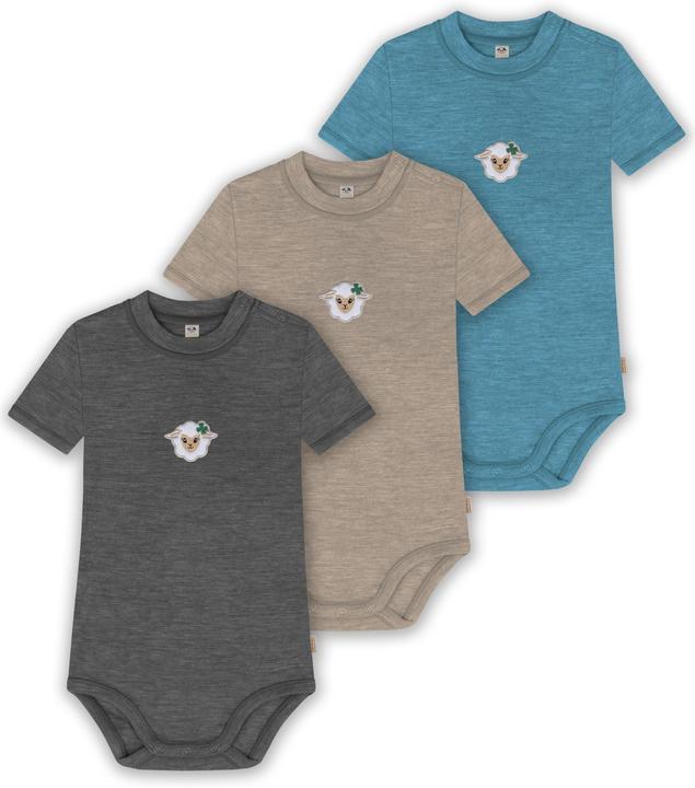 Normani 3er Set Baby Merino Kurzarmbody „Tihoi" - 9323