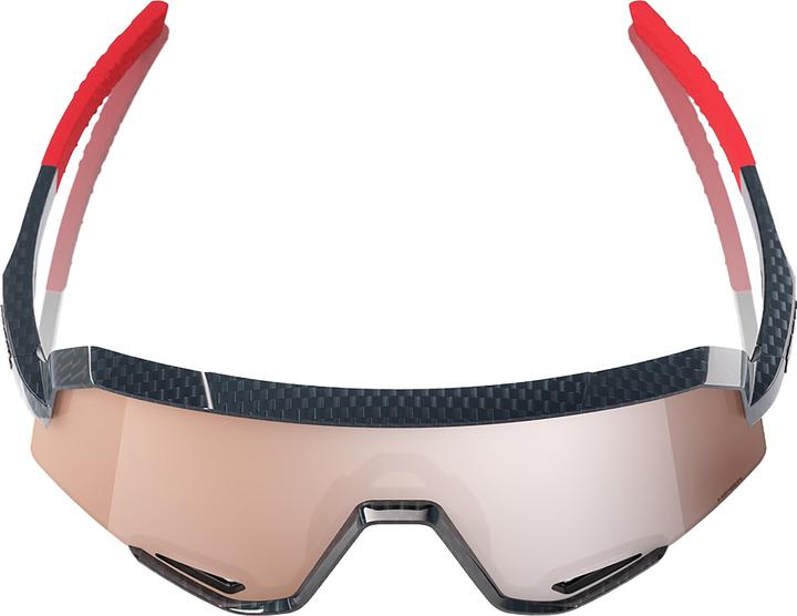 Actual product image 100% Slendale - Gloss Crabon Fiber - HiPPER Crimson-Silver L (Gloss Carbon Fibre, HiPER Crimson-Silver Lens)