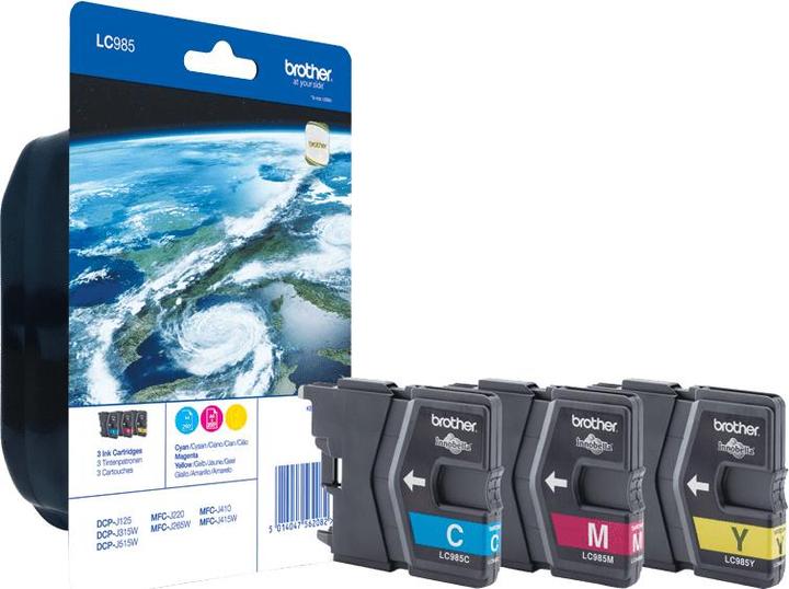 Actual product image Brother LC985RBWBP Ink cartridge MultiPack CMY 260 pages PU=3 (M, C, Y)