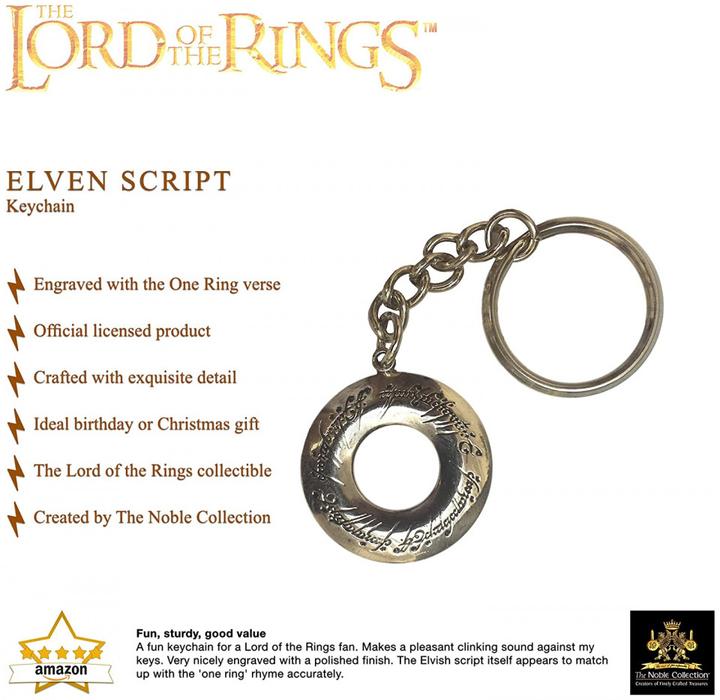 Produktbild Noble Collection Herr der Ringe Metall Elvish Script